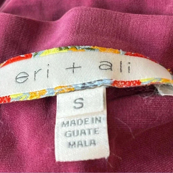 Anthropologie eri + ali Boho Stretch Handkerchief Hem Tunic Swing Midi Dress S - Picture 4 of 4